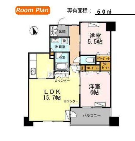 カスタリア荒川の物件間取画像